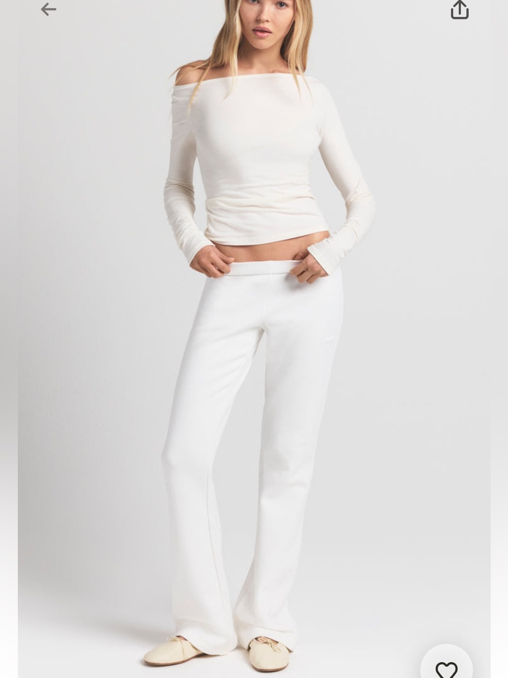 SKIMS NWT Cotton Fleece Slim Pant - Marble